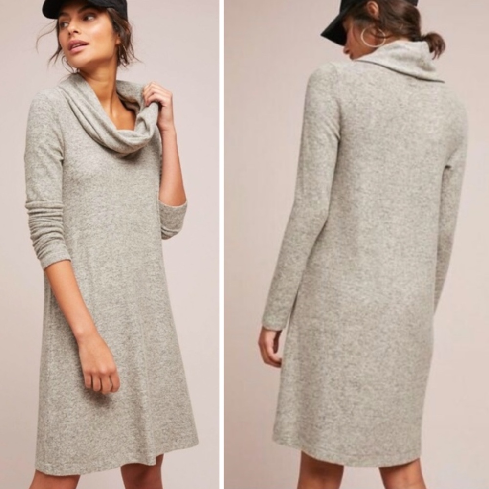NWOT Anthropologie Lisbeth Brushed Fleece Dress